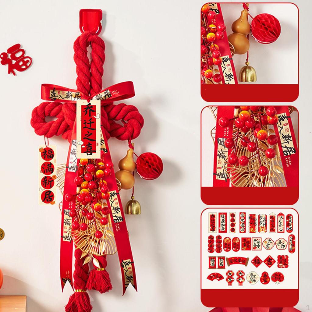 Подвеска «Китайский узел» Годовые украшения Украшение Красное подвесное украшение для