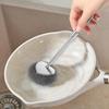 Metal Scrubbers For Cleaning Dishes Stainless Steel Wire Sponge Pot Brush With Handle Wire Cleaning Ball Dishwasher Utensil