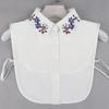 Pearl Detachable Collar Women Crystal Diamond Chiffon Shirt False Fake Collar Women Removable Peto Mujer Chemisier Faux Cols Tie