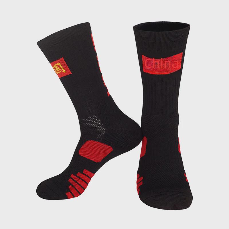 Мужские профессиональные дышащие нескользящие баскетбольные носки средней длины