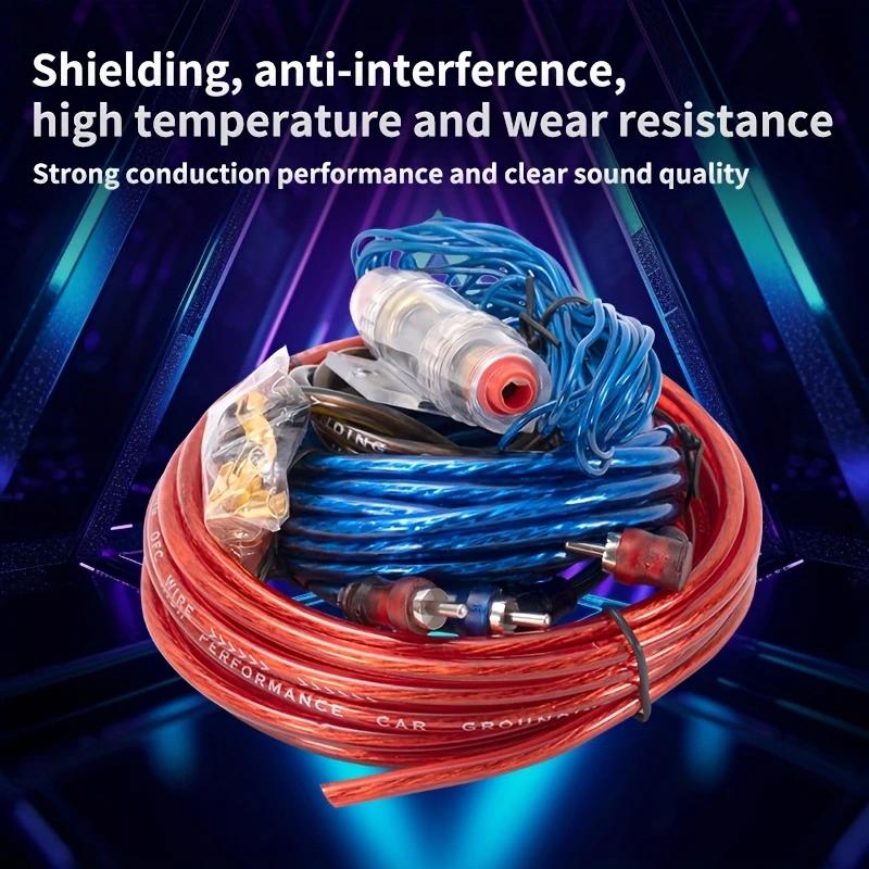 10GA Car Audio Speakers Wiring Kit Subwoofer Amplifier 1500W Installation Wire 60A Fuse Holder Cable Vehicle Modification Parts