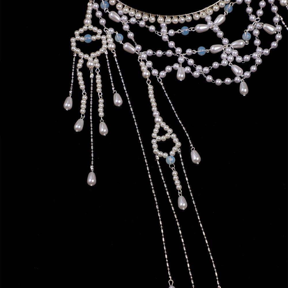 Tassel Wedding Headpiece Dangling Fringe Hair Accessory Headband Forehead Hair Chain Wedding Party