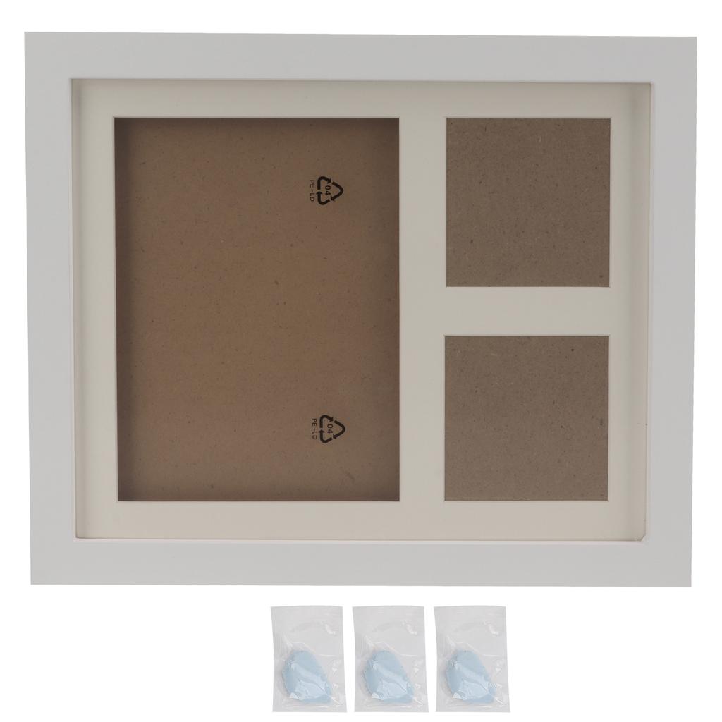 Pet Pawprint Picture Frame Pure Natural Pine Wood DIY Handprint Footprint Keepsake Kit for Creating