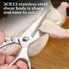 Essential 1PC Multi-Purpose Kitchen Shears Made of Stainless Steel for Heavy-Duty Poultry and Cooking Tasks