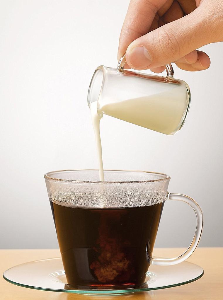 ADERIA Glass Milk Pitcher, 40ml, Trapezoid, Small, Set of 6, H-4751