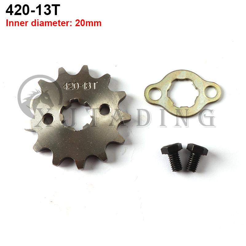 Front Engine 420# 17mm 20mm 10T-19T Toothed Sprocket & Fixed Plate Lock For Dirt Pit Monkey Dax Bike Go Kart ATV Quad Motorcycle