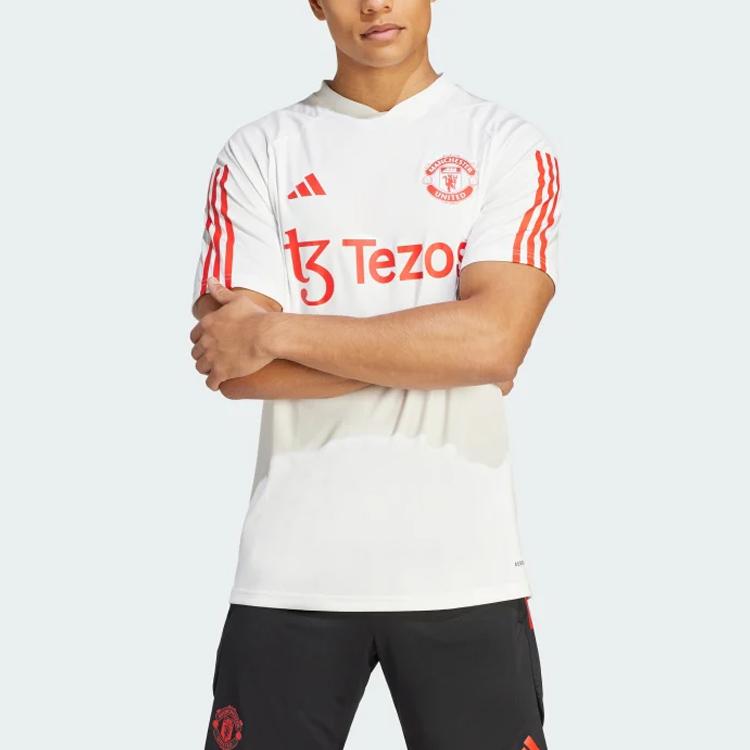 Adidas Мужская тренировочная майка Manchester United Tiro 23 белая IA8492