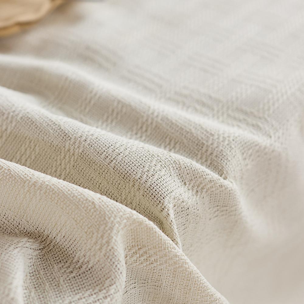 Cotton Linen Beige Tablecloth Square Table Decor Burlap Table  Covers with Tassel for Kitchen Dinning Picnic Wedding Party