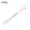 uxcell Combination Spanner, Ratchet Wrench, Thin Spanner Wrench Set, 8mm, 2-Piece CR-V Steel Wrench Set, Mirror Finish, Rust-Resistant Plating, 15 Op