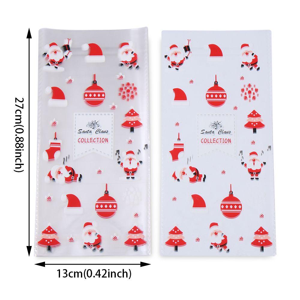 Wedding Favors Santa Claus Snowman Cookies Storage Cellophane Baking Packaging Christmas Candy Bags