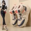 Thick-soled Fleece Dad Shoes for Women's Winter New High-top Casual Fleece Thickened Warm Cotton Sneakers Tide