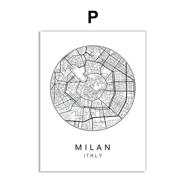 Скандинавский минималистичный холст, картина с картой мира, плакат, Бостен Лэндон, Нью-Йорк, настенное искусство, украшение для дома, комнаты, цитаты, без рамки