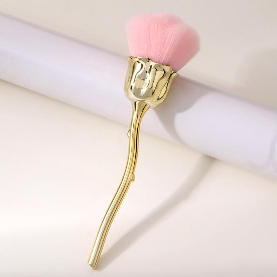 Кисть для дизайна ногтей Мягкая щетина Удобная ручка Маникюрная кисть Искусственное волокно Шерсть Форма цветка розы Кисть для ногтей Маникюрный инструмент