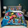 Boho Elephant Duvet Cover Set Bohemian Mandala Elephant Bedding Set Safari Animal Indian Exotic Queen King Polyester Quilt Cover