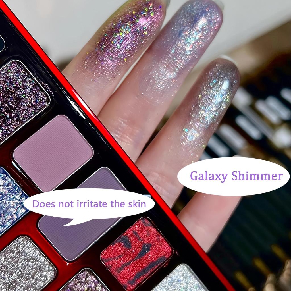 Палетка теней для век в готическом стиле, 16 цветов, Двухцветная прессованная пудра, Высокопигментированная формула, Стойкий набор для макияжа с глубоким цветом