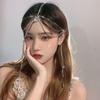 Цепочка на лоб с кисточками в корейском стиле, вуаль, женская повязка на голову, богемный обруч для волос, украшение для волос невесты