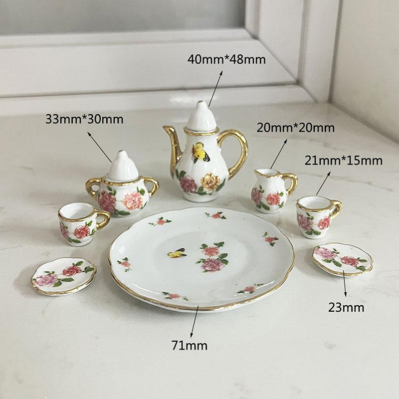 1:12 кукольных миниатюрных мини-керамических чайных сервизов, мебель, модель для дома, декор, игрушка, кукольный дом, аксессуары