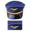 Airline Captain Costume Adult Pilot Cosplay Accessory Uniform Epaulette Hat Neck Tie Flight Attendant Role Play Outfit