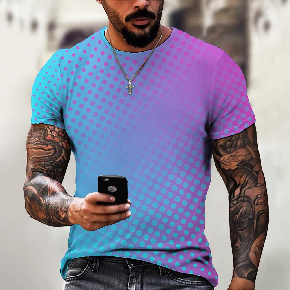 Funny Men'S T-Shirt 3D Printed T Shirts Oversized Loose Short Sleeve Summer Men Clothing Vintage Street Solid Pattern Tees Tops
