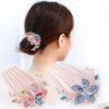 Crystal Flower Hair Comb Hairpin - Elegant Women's Alloy Hair Accessory
