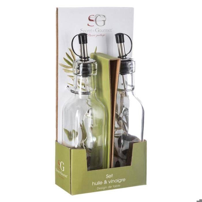 5five - 2 bouteilles huile/vinaigre verre 0,16l