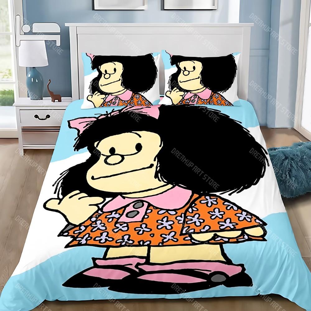 Мультяшный пододеяльник наволочка комплект постельного белья взрослый мальчик М-Мафальда девочка украшение для спальни детский подарок односпальный двуспальный большой размер