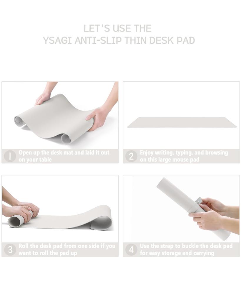 YSAGi Настольная мышь из кожи, большая мышь, толщина замши, масло, простая в использовании, декоративная накладка для стола, коврик, совместимый, коврик, подкладка, подложка, нескользящая, 2 мм,