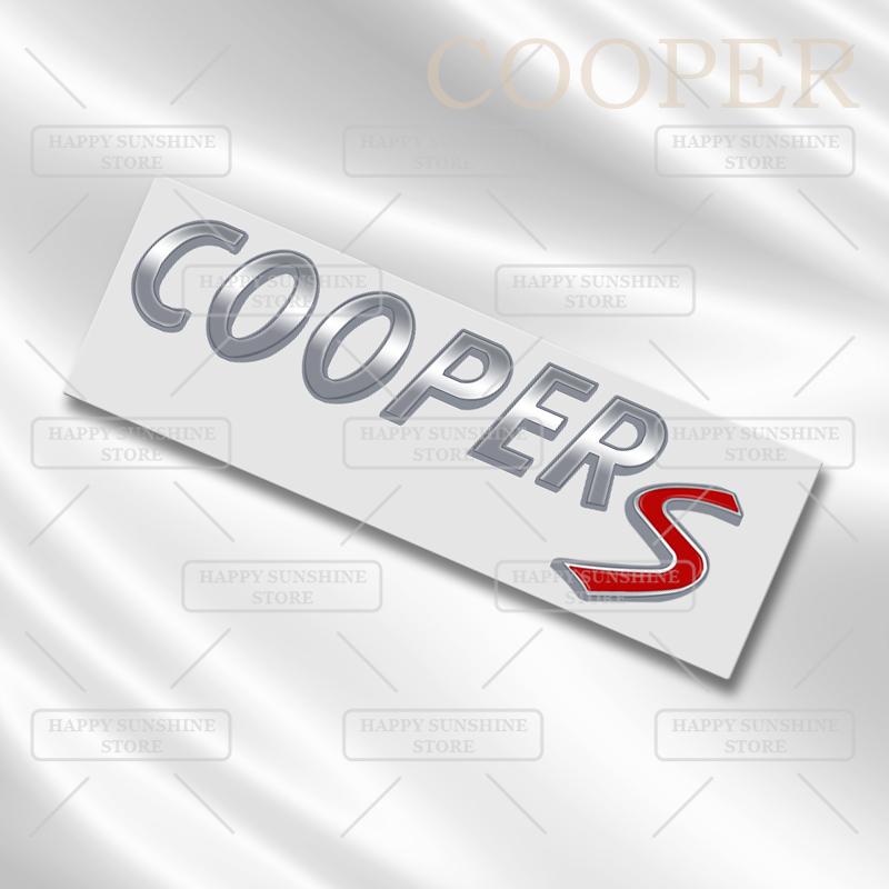 3D Металлическая Наклейка на Заднюю Дверь Багажника Cooper S D Эмблема Черными Буквами Аксессуар Декорации Кузова Автомобиля Для MINI T36 JCW