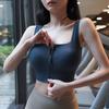 Женский противоударный спортивный бюстгальтер с застежкой-молнией спереди - антипровисающий жилет для йоги для бега и прыжков