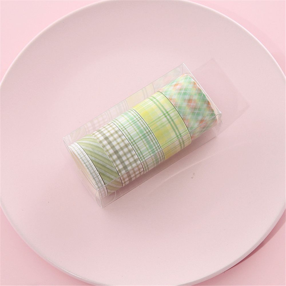 6 Rolls/box DIY Diary Kawaii Decorative Ribbons Sticker Adhesive Masking Tape Washi Tape Set