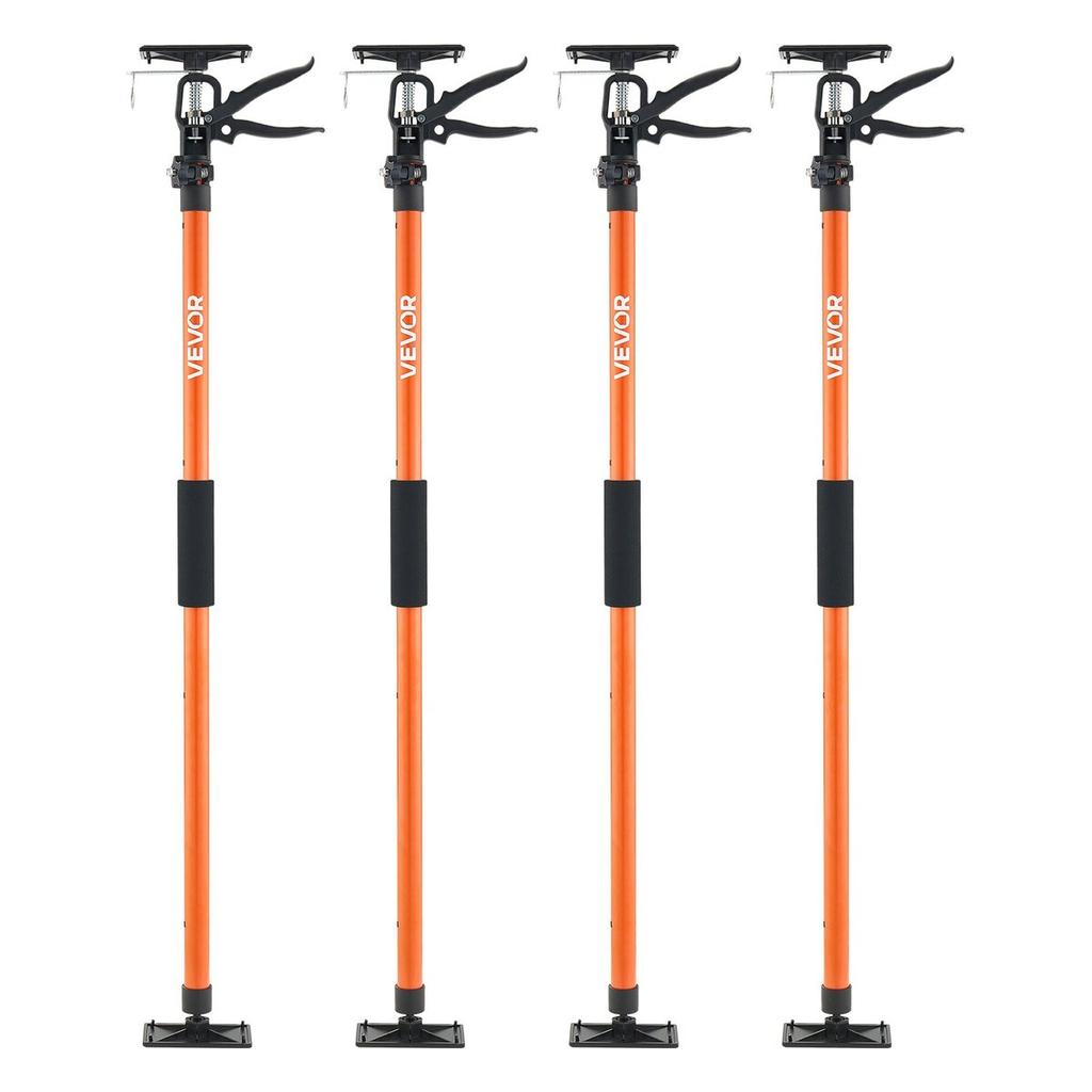 Cabinet Jack Support Pole, 4-Pack, 116-290 cm Steel Telescopic Quick Support Rod, Adjustable 3rd Hand System up to 70 kg Capacity for Installing