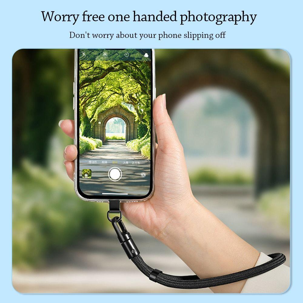 Аксессуары для мобильного телефона Регулируемый шнурок Защита от потери Плетеный ремешок на запястье Универсальная короткая подвесная веревка Мобильный телефон