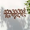 Rustic Metal Bird Wall Art - Charming Metal Birds And Leaves, Indoor/Outdoor Home Decor For Living Room, Patio, Or Garden