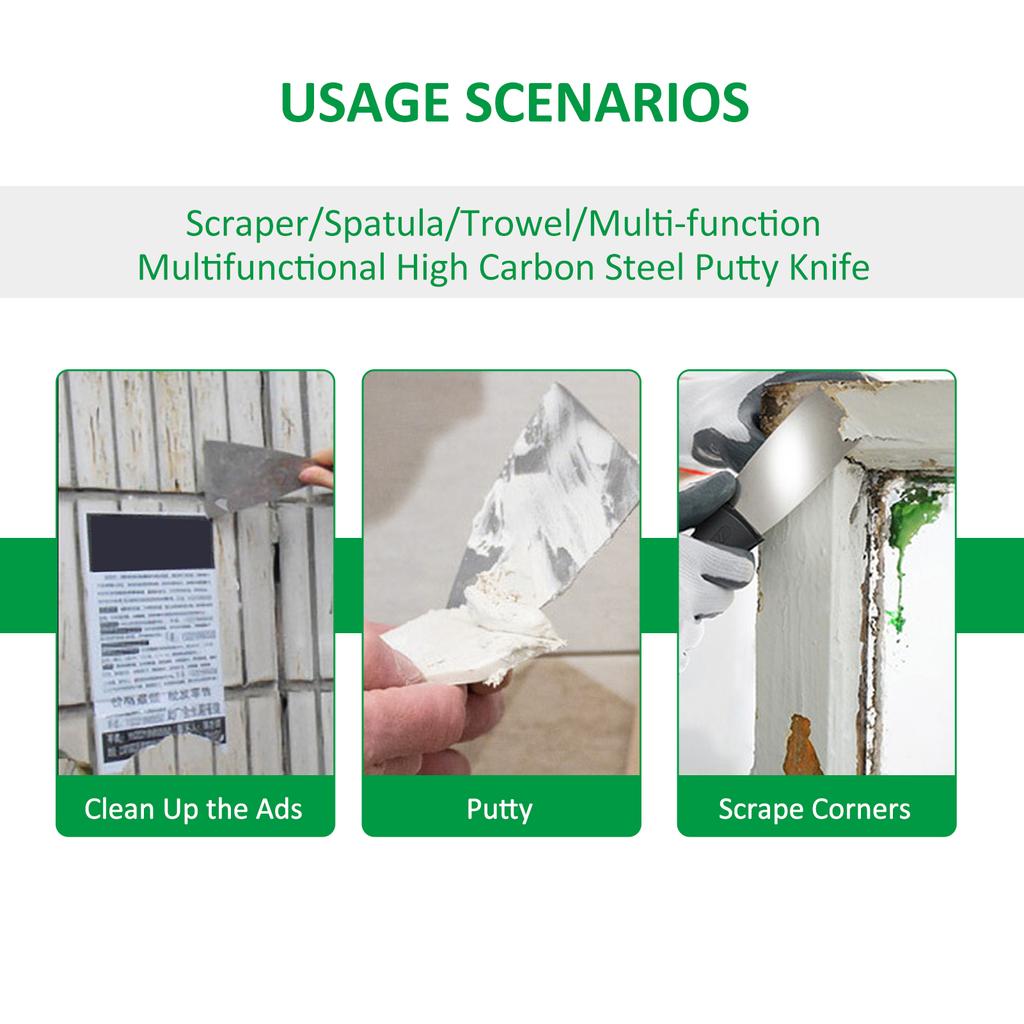 Набор шпателей PENGGONG, 7 шт. (11.522.5345 дюймов) Ножи для шпаклевки Металлические скребки Putty