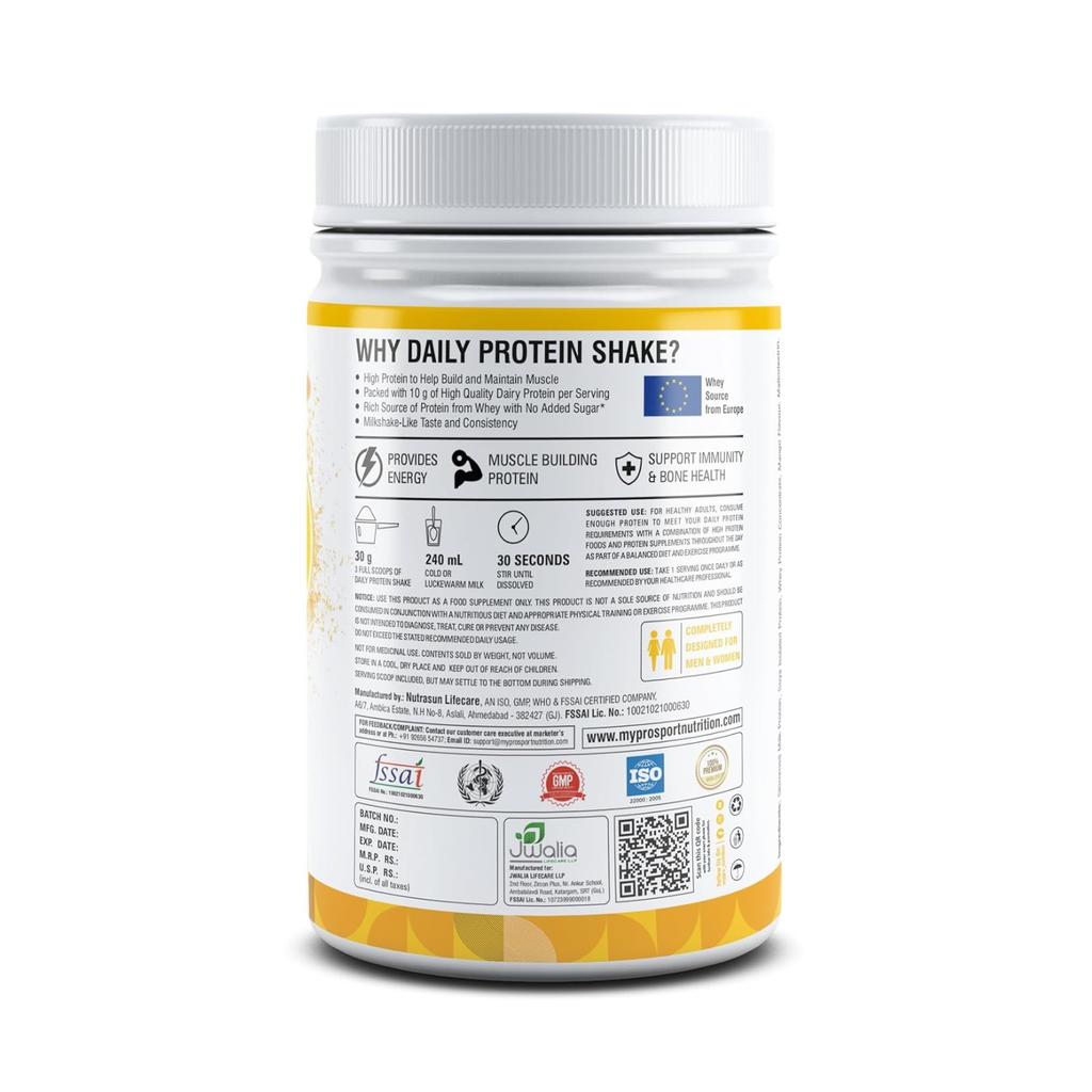 Протеиновый коктейль Манго (400 г), Daily Protein Shake (Mango Milkshake),  Mypro Sport Nutrition