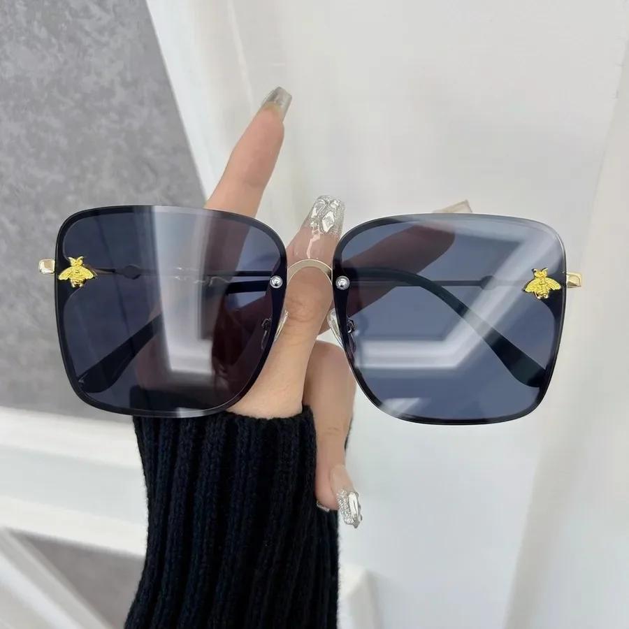 Геометрические квадратные дизайнерские солнцезащитные очки женские мужские большая оправа градиентные милые солнцезащитные очки женские мужские брендовые модные