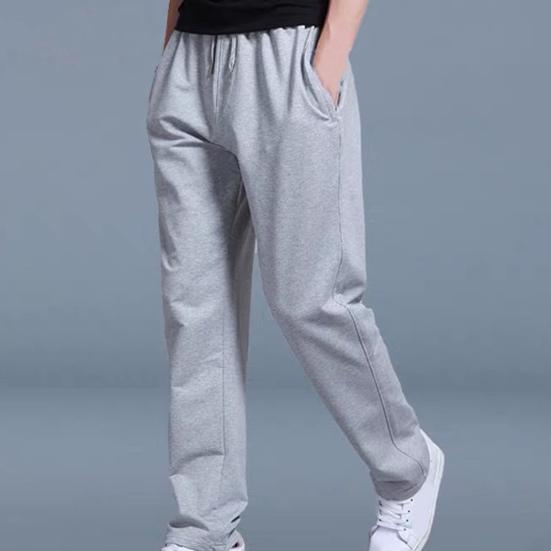 Мужские весенние свободные простые спортивные брюки, прямые повседневные брюки со средней талией