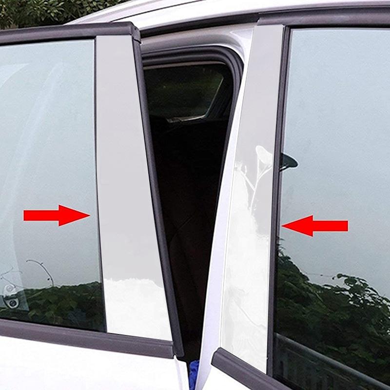 8 шт. автомобильные стойки, накладки на дверные и оконные панели, наклейки на серебристую хромированную колонку для Honda Pilot/Ridgeline 2016-2022, автозапчасти