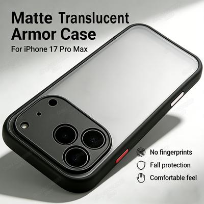 Чехол-броня с матовым покрытием для iPhone 17 Pro Max Air 16E 14 15 Plus 13 12 Mini 11 16 Pro Max, противоударный защитный чехол