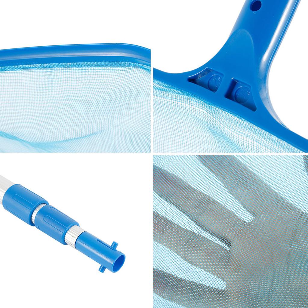 Pool Leaf Skimmer Professional Leaf Rake Deep Bag Handheld Pool Cleaning Tool with Telescopic Pole Rubbish Skimmer Pool Net