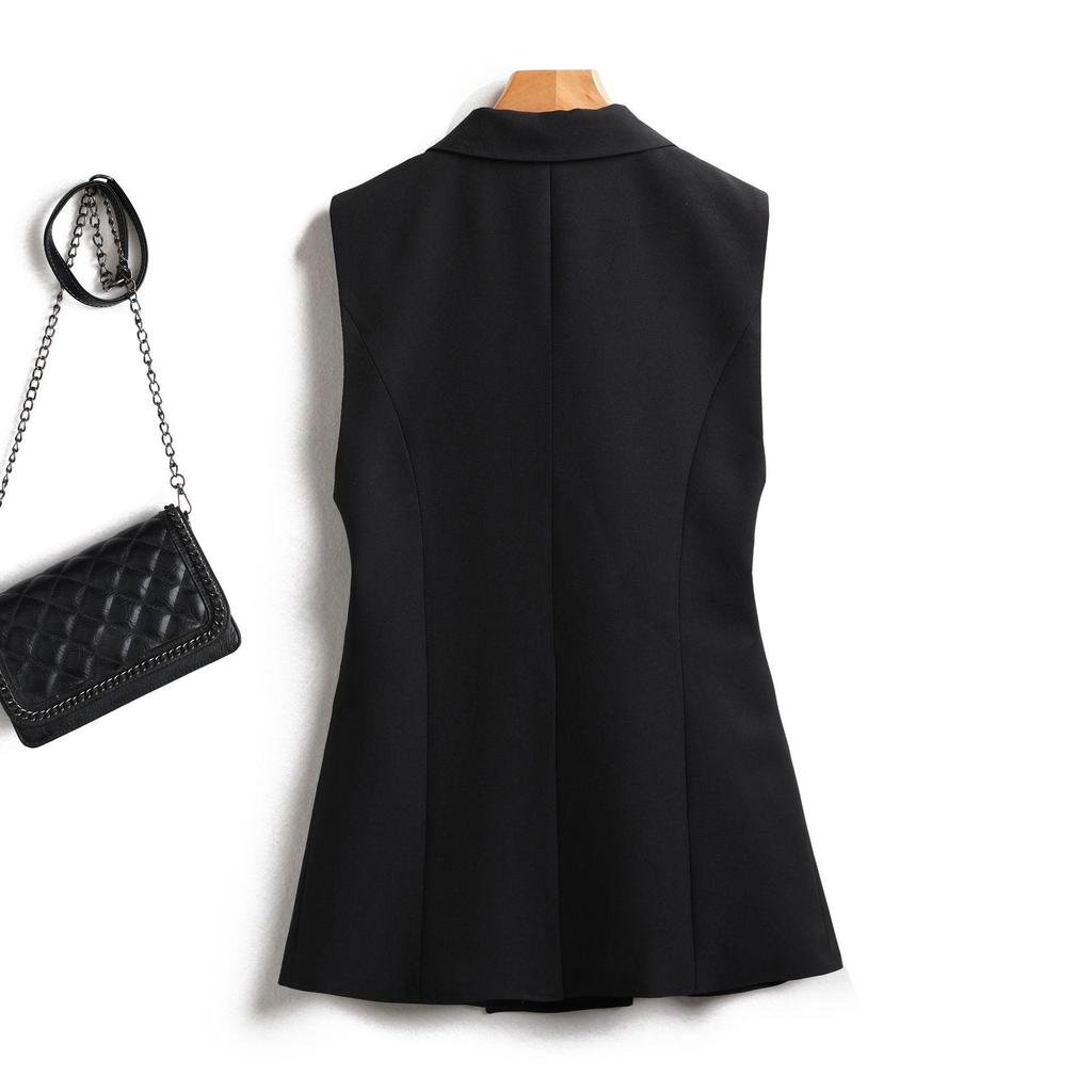 Женский приталенный жилет без рукавов - Корейский стиль, Весна/Осень 2023