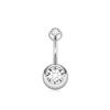 Stainless Steel Belly Button Ring With Zircon Belly Button Studs