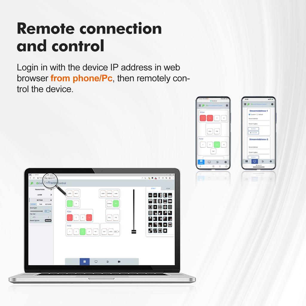 Многоформатный видеомикшер Destview FA80P с 5-дюймовым ЖК-экраном и поддержкой T-образной панели передачи PTZ