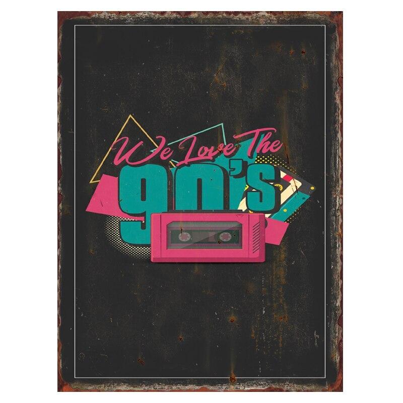 Винтажная металлическая табличка с кассетной лентой s Ретро настенный декор для дома, прихожей, спальни, гостиной Жестяная табличка с железной росписью