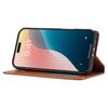 (iPhone 17, Light Brown) For iPhone 17 Cell Phone Case Magnetic Closing PU Leather Stand Cover