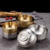 Утолщенная миска для мороженого Двухслойная миска для салата и супа Корейская суповая миска из нержавеющей стали Миска для хлопьев