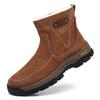 Шерстяные зимние теплые мужские хлопковые туфли кожа замша повседневные туфли мужские уличные зимние ботинки Северо-восточные мужские туфли