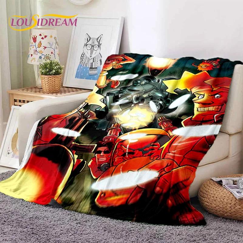 Metal Slug Classic Retro Game Cartoon Soft Flannel Blanket for Beds Bedroom Sofa Picnic,Throw Blanket for Cover Outdoor Leisure