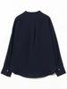 B:MING LIFE STORE by BEAMS Women's Washable Drape Shirt Blouse (Sizes S-M) Navy