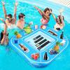 Плавающий игровой стол для бассейна, надувной стол для настольных игр с подстаканниками, плавающий бар с едой и напитками, летние аксессуары для бассейна для взрослых и детей
